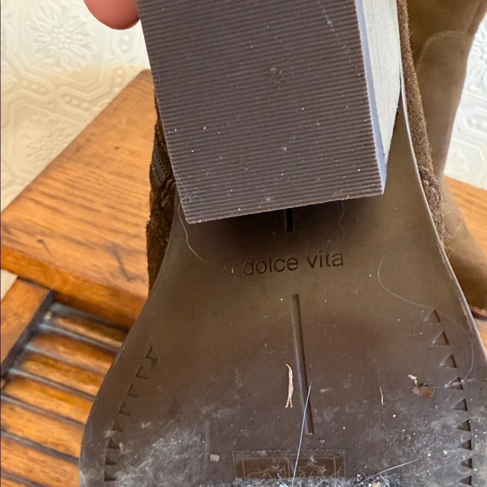 ⬇️ Dolce Vita Women’s Volli Leather Western Pointy Toe Booties Sz 9.5 Dark Brown - Picture 2 of 11